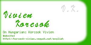 vivien korcsok business card